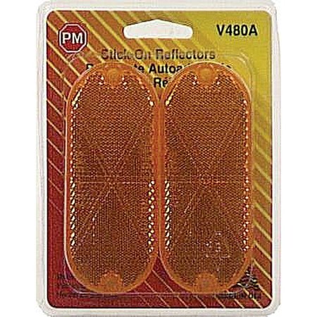 PM COMPANY Reflector Oblong Amber Acrylic V480A